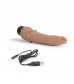 Кофейный анальный вибратор 7  Slim Anal Realistic Vibrator - 20 см.