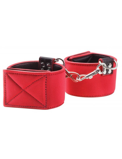 Чёрно-красные двусторонние оковы на ноги Reversible Ankle Cuffs