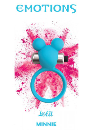 Голубое эрекционное виброколечко Emotions Minnie Breeze