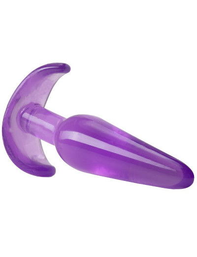 Фиолетовая анальная пробка в форме якоря Slim Anal Plug - 10,8 см.