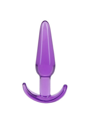 Фиолетовая анальная пробка в форме якоря Slim Anal Plug - 10,8 см.