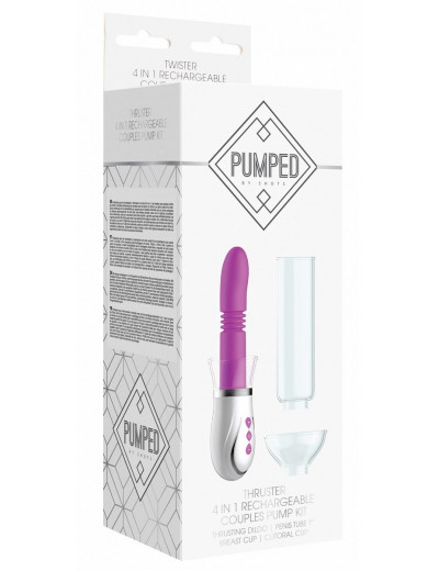 Фиолетовый набор Thruster 4 in 1 Rechargeable Couples Pump Kit