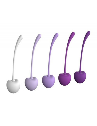 Набор из 5 фиолетово-белых шариков CHERRY KEGEL EXERCISERS