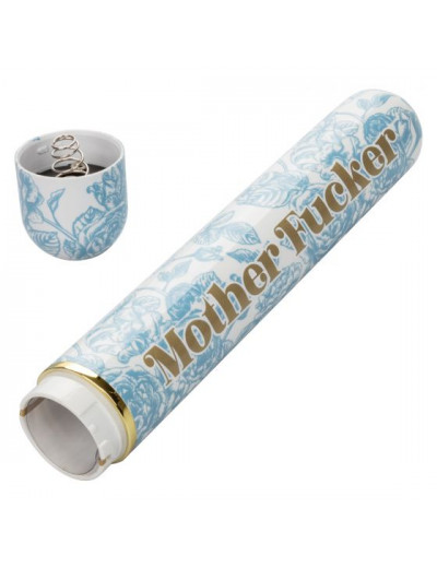 Голубой классический вибратор Naughty Bits Mother Fucker Personal Vibrator - 18 см.
