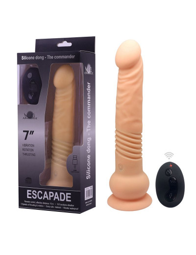 Телесный вибратор-реалистик The Commander - 23,9 см.