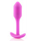 Розовая пробка для ношения B-vibe Snug Plug 1 - 9,4 см.