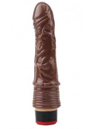 Коричневый вибратор 7.2” Vibe Cock - 19 см.