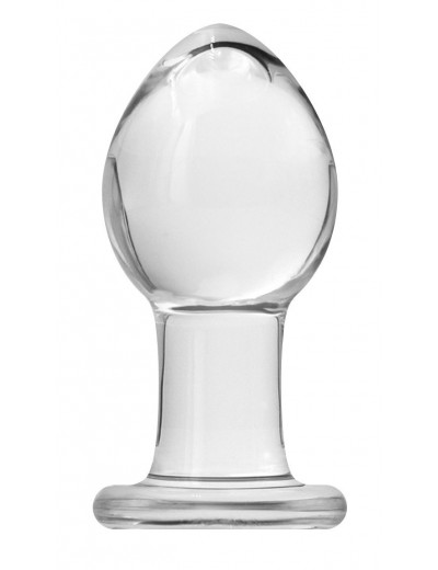 Прозрачная анальная пробка Crystal Medium - 7,6 см.