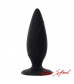 Чёрная силиконовая анальная пробка ROCCO ANAL PLUG LARGE - 12,7 см.