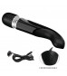 Черный мощный жезловый вибратор с изогнутой ручкой Charming Massager - 24 см.