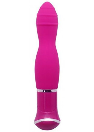 Розовый вибратор ECSTASY Rippled Vibe - 19,5 см.