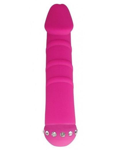 Розовый вибратор SPARKLE SUCCUBI VIBRATING DONG - 14,5 см.