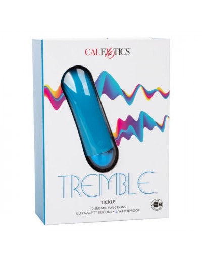 Голубой мини-вибратор Tremble Tickle - 12,75 см.