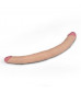 Телесный двусторонний фаллоимитатор 14  King Size Realistic Ladykiller Tapered Double Penetration - 35,5 см.
