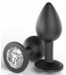 Черные трусики Crotchless Secret Gem S-M-L с анальной пробкой