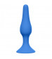 Синяя малая анальная пробка Slim Anal Plug Small - 10,5 см.