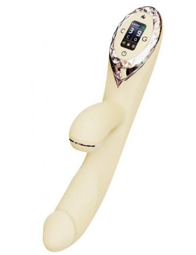 Желтый вибростимулятор A-King Pro - 22,8 см.
