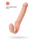 Телесный безремневой страпон Silicone Bendable Strap-On XL