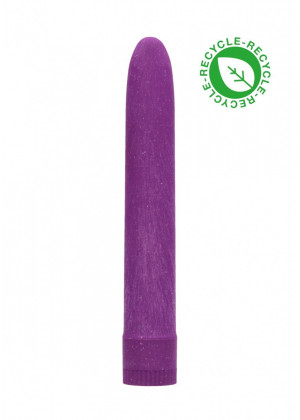 Фиолетовый эко-вибромассажер Natural Pleasure - 17,7 см.