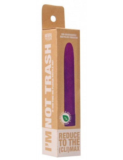 Фиолетовый эко-вибромассажер Natural Pleasure - 17,7 см.