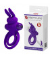 Фиолетовое эрекционное кольцо с вибростимуляцией клитора Vibrant Penis Ring III
