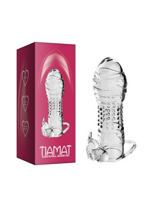 Прозрачная вибронасадка Tiamat Crystal Sleeve - 13 см.