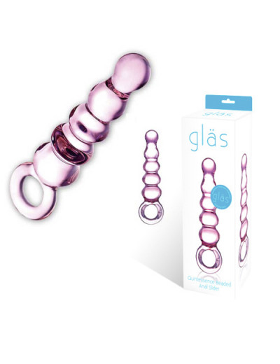 Анальный розовый жезл Quintessence Anal Slider - 18 см.