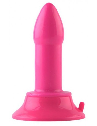 Розовая анальная втулка с широким основанием POPO Pleasure - 11,9 см.