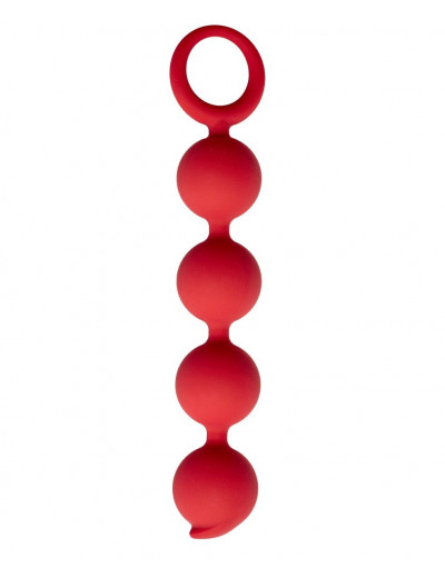 Бордовая анальная цепочка Appulse - 15 см.