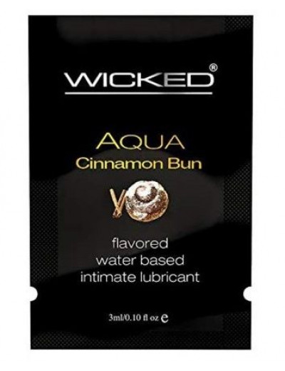 Лубрикант Wicked Aqua Cinnamon Bun с ароматом булочки с корицей - 3 мл.
