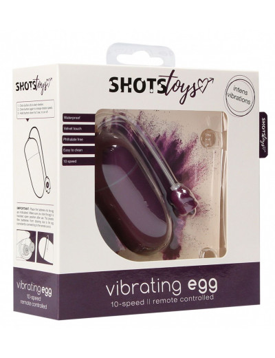 Фиолетовое гладкое виброяйцо Vibrating Egg - 8 см.