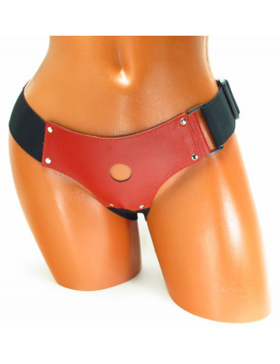 Трусики для маленькой насадки из красной кожи