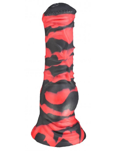 Красно-черный фаллоимитатор  Пони large  - 26 см.