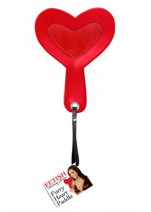 Шлепалка в форме сердца FURRY HEART PADDLE - 24 см.