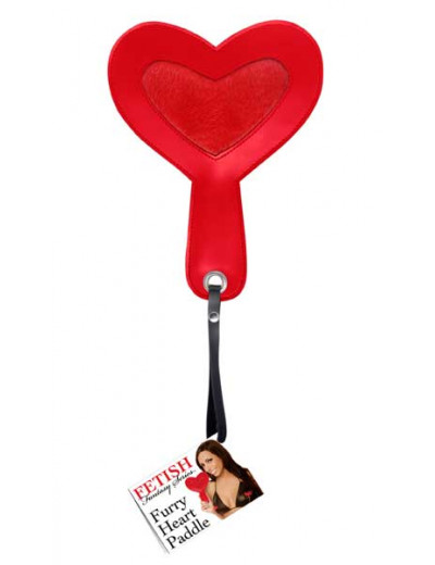 Шлепалка в форме сердца FURRY HEART PADDLE - 24 см.