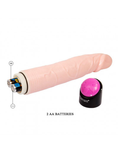 Реалистичный фаллоимитатор с ротацией Realistic Cock Vibe - 23,5 см.