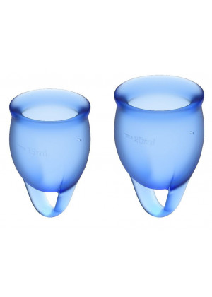 Набор синих менструальных чаш Feel confident Menstrual Cup