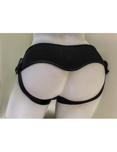 Страпон с 2 насадками и вибрацией UniStrap - 20 и 18 см.