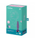 Фиолетовая анальная пробка с вибрацией Satisfyer Plug-ilicious 1 - 13,5 см.