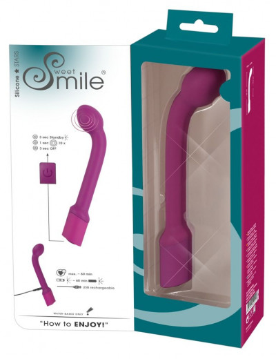 Фиолетовый вибратор G-точки G-SPOT VIBRATOR - 22 см.