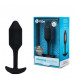 Чёрная пробка для ношения с вибрацией Snug Plug 2 - 11,4 см.