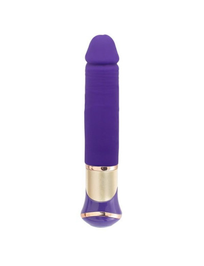 Фиолетовый перезаряжаемый вибратор ECSTASY Deluxe Greedy Dong - 19,5 см.