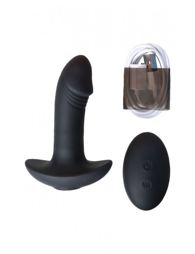 Черный вибростимулятор простаты PPP Enkakuzeccho DEEP ANAL VIBE - 10,2 см.