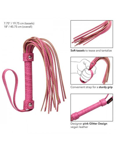 Розовая плеть Tickle Me Pink Flogger - 45,7 см.