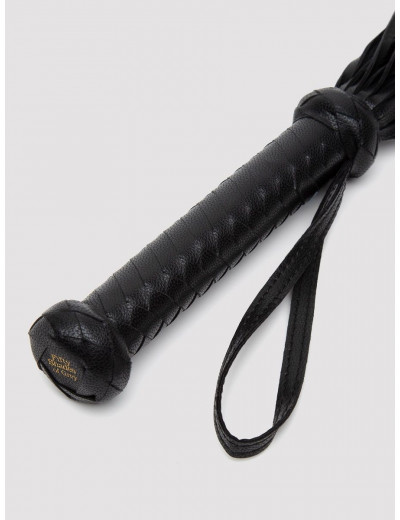 Черный кожаный флоггер Bound to You Faux Leather Flogger - 63,5 см.