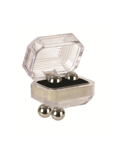 Серебристые вагинальные шарики Silver Balls In Presentation Box
