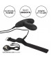 Черный массажер простаты с пультом-браслетом Eclipse Wristband Remote Pulsing Probe - 11,5 см.