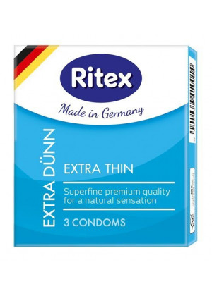 Ультратонкие презервативы RITEX EXTRA DUNN - 3 шт.