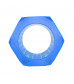 Синее эрекционное кольцо-шестигранник Nust Bolts Cock Ring