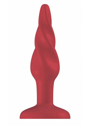 Красная анальная пробка Butt Plug Rounded 3 Inch - 7,6 см.